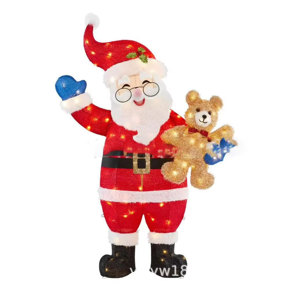 2D Led Christmas Dog Yard Decor 2025 Outdoor Christmas Decorations Yard Signs Acrylic Garden Stake with Lights Garden Statues