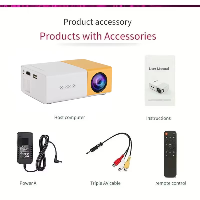 Ultra High Definition 4K Projector, Home TV, Bedroom, Living Room, Wall Projection, Home Cinema, Mobile Phone Screen Projection,