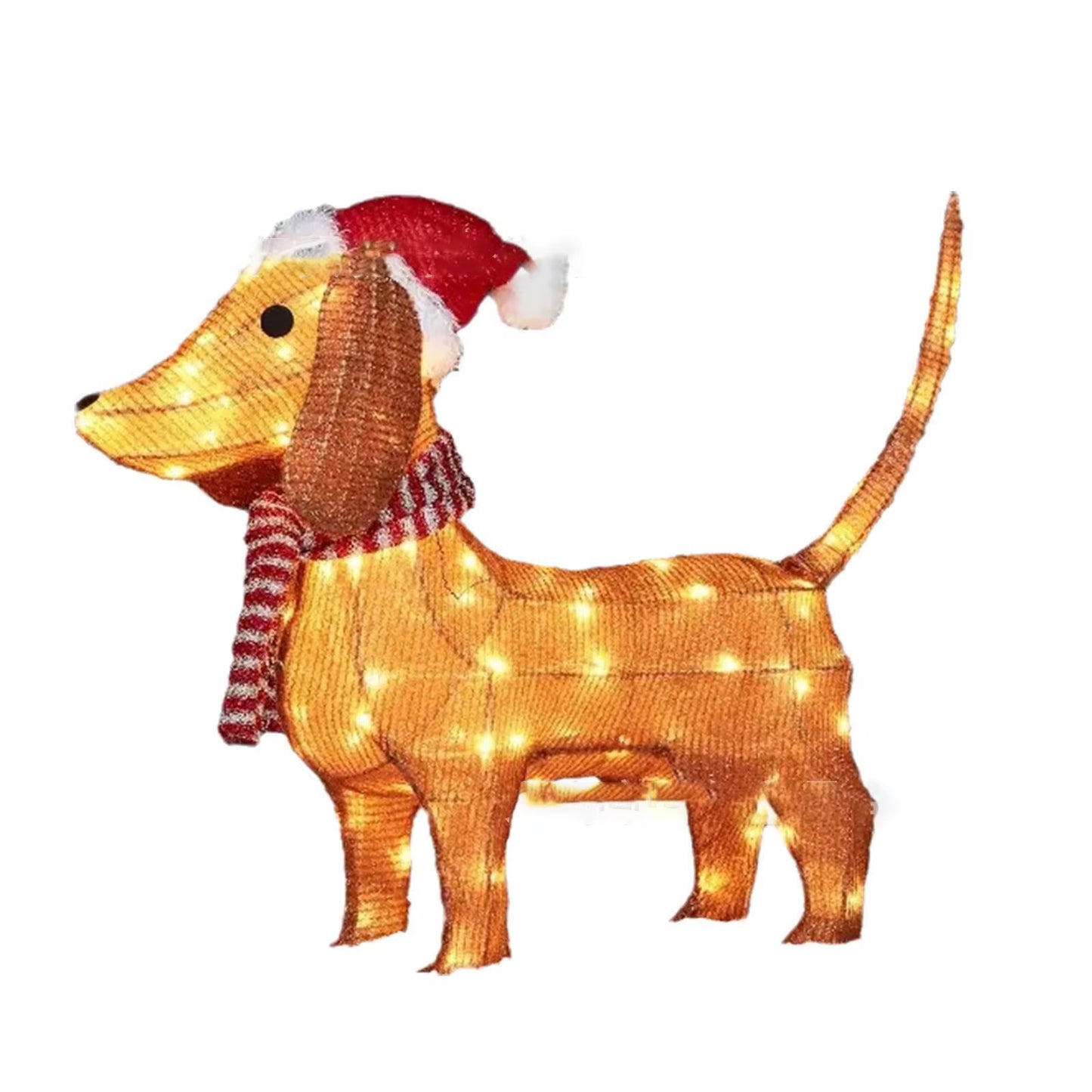 2D Led Christmas Dog Yard Decor 2025 Outdoor Christmas Decorations Yard Signs Acrylic Garden Stake with Lights Garden Statues