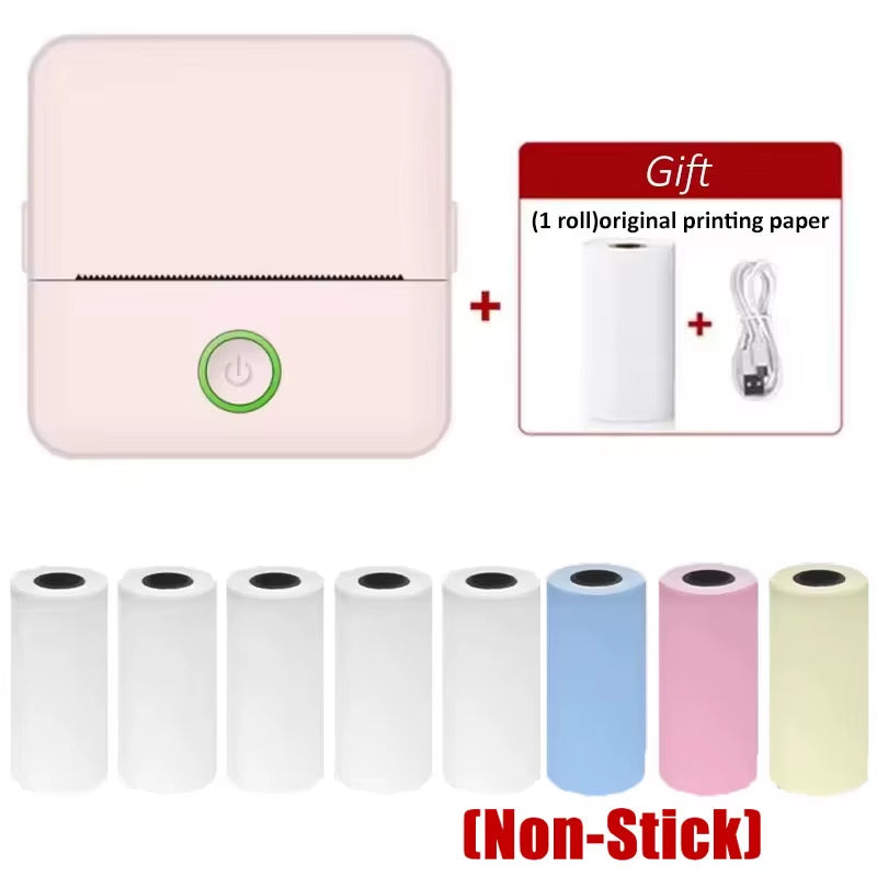 X6 Mini HD Printer Portable Sticker Label Printer Bluetooth Pocket Thermal Printer with Paper for Student Note Inkless Printing