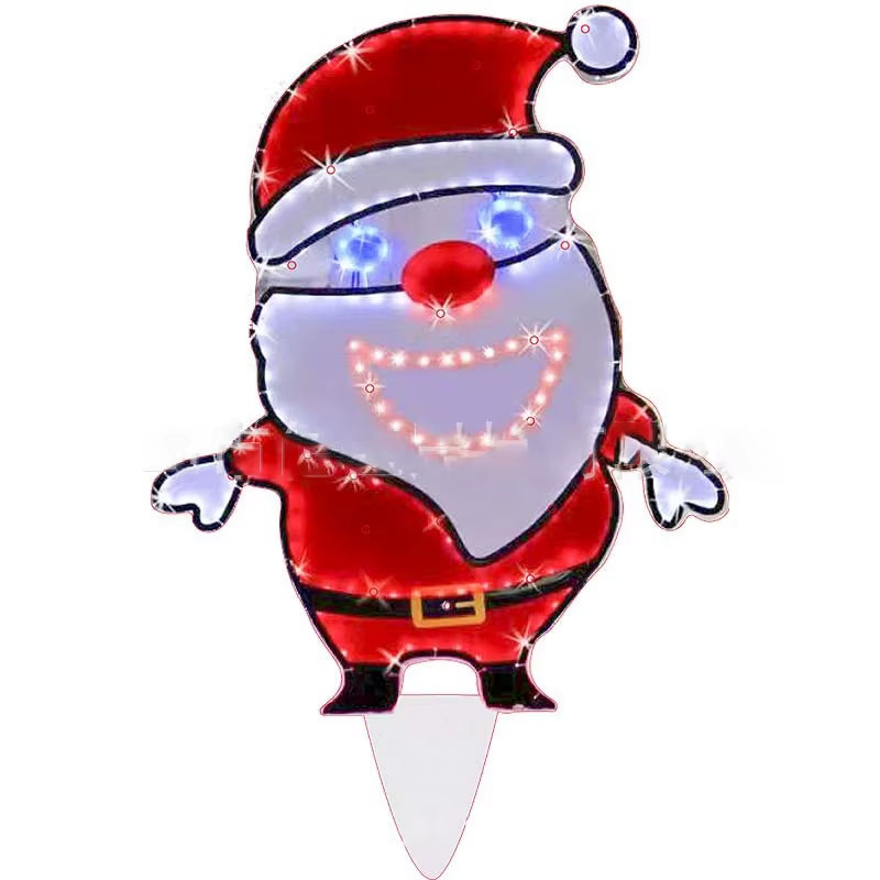 2D Led Christmas Dog Yard Decor 2025 Outdoor Christmas Decorations Yard Signs Acrylic Garden Stake with Lights Garden Statues