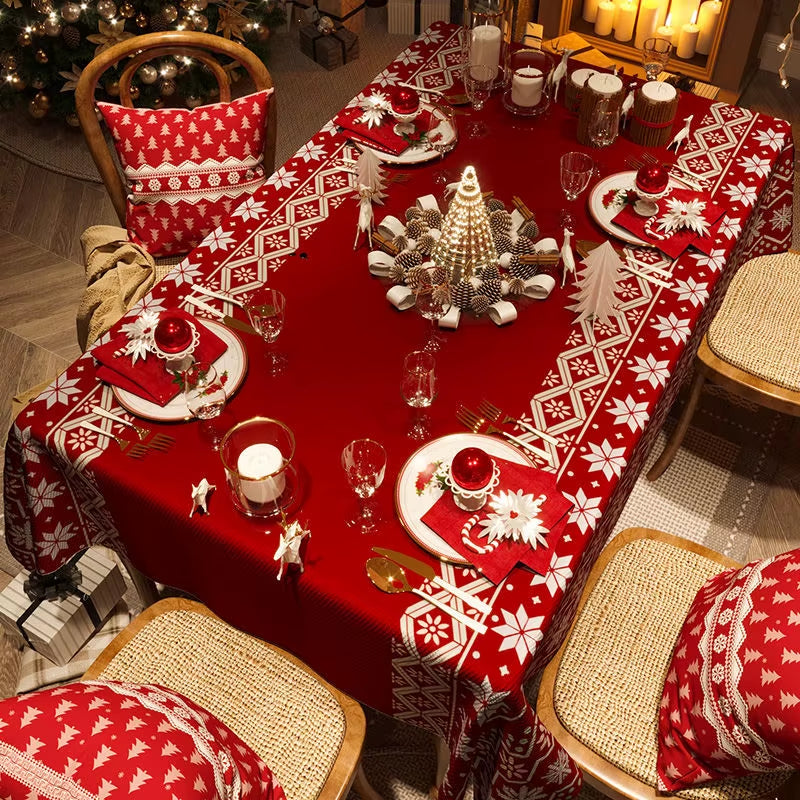 Christmas Waterproof Tablecloth Festive Waterproof Table Cloths Festive Christmas Waterproofs Tablecloths for Rectangular Tables