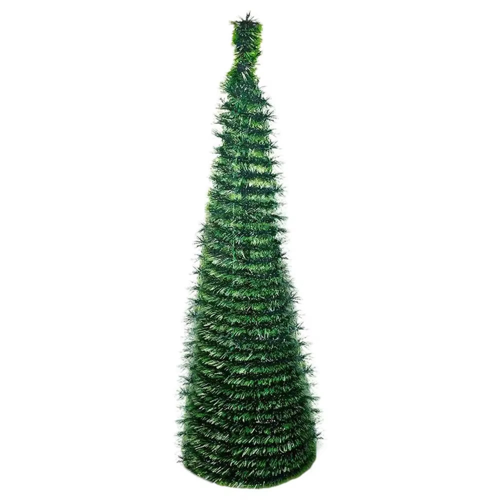 150 Cm Retractable Christmas Tree Foldable Plastic Telescopic Eco Friendly Pet Home Party Decoration Living Room Bedroom Room