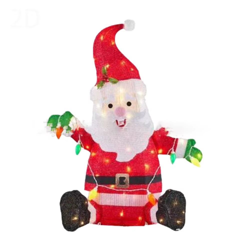 2D Led Christmas Dog Yard Decor 2025 Outdoor Christmas Decorations Yard Signs Acrylic Garden Stake with Lights Garden Statues